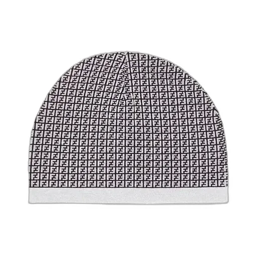 Monogram-Pattern Wool Beanie
