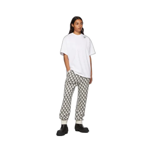 Monogram Intarsia-Knit Track Pants