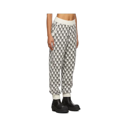 Monogram Intarsia-Knit Track Pants