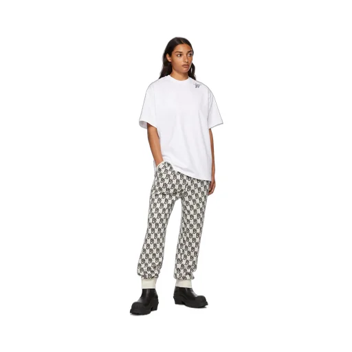 Monogram Intarsia-Knit Track Pants