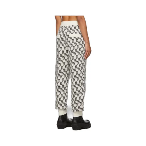 Monogram Intarsia-Knit Track Pants