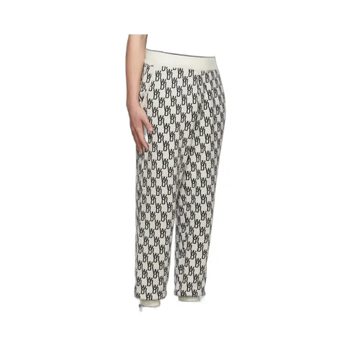 Monogram Intarsia-Knit Track Pants