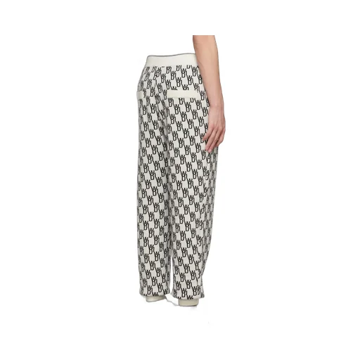 Monogram Intarsia-Knit Track Pants