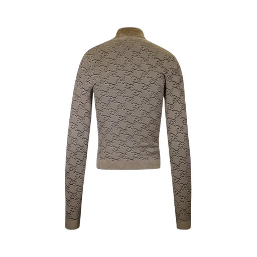 High-Necked Ff Karligraphy Pattern Pullover