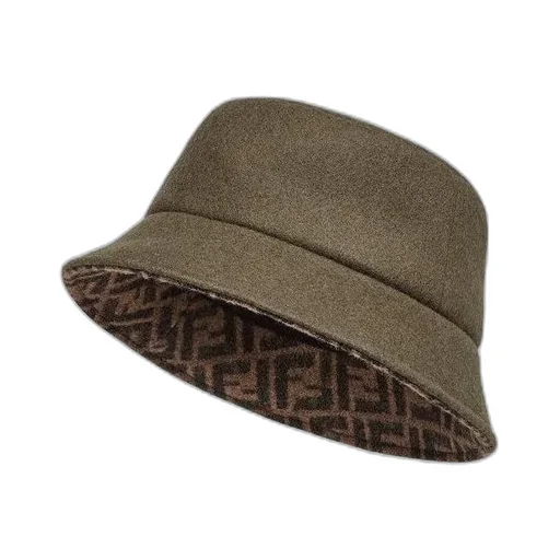 Green Wool And Silk Bucket Hat