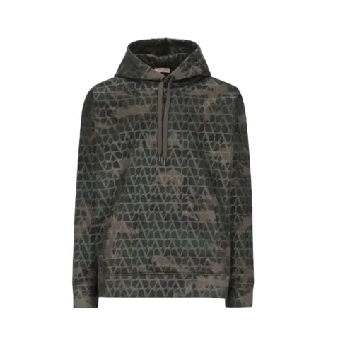 Valentino Camouflage Printed Drawstring Hoodie