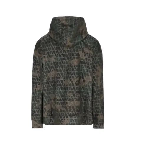 Valentino Camouflage Printed Drawstring Hoodie