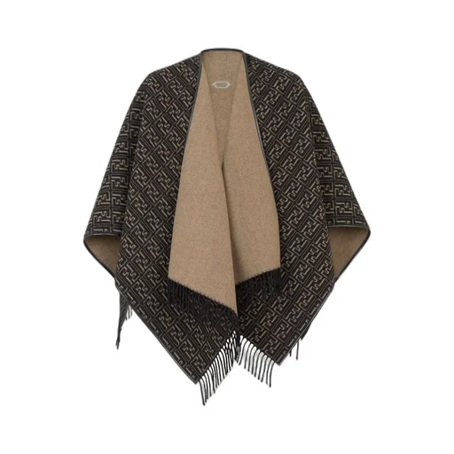 Black Wool Poncho
