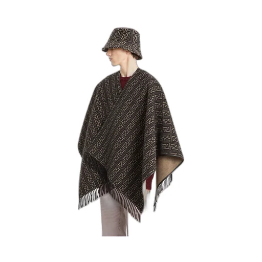 Black Wool Poncho