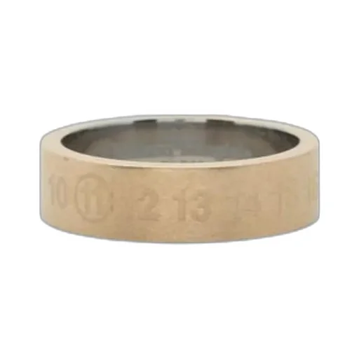 Logo-Engraved Thick-Band Ring