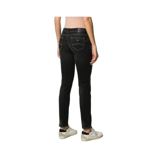 Elastic Low-Rise Jeans