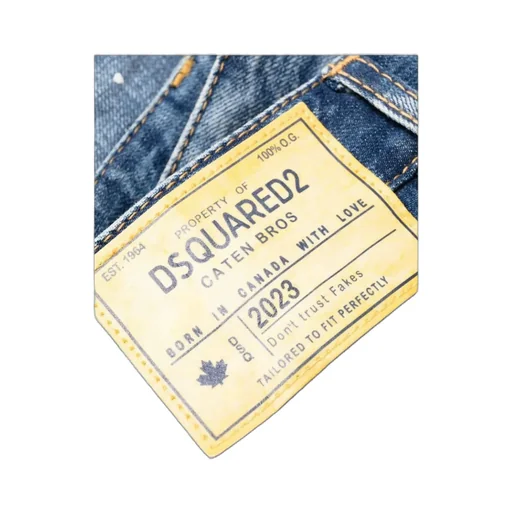 Dsquared2 Logo Patch Distressed Jeans
