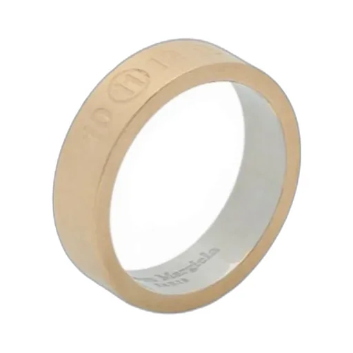 Logo-Engraved Thick-Band Ring