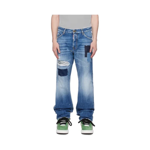 Dsquared2 Logo Patch Distressed Jeans