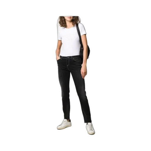 Elastic Low-Rise Jeans