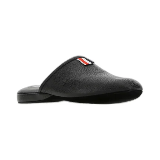 Grosgrain Tab Pebbled Slippers