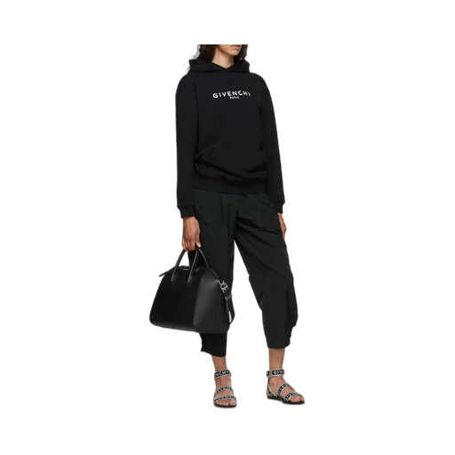 Vintage-Effect Logo Oversized Hoodie