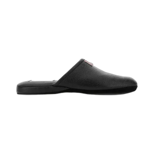 Grosgrain Tab Pebbled Slippers