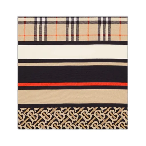 Burberry Monogram Check Print Scarf