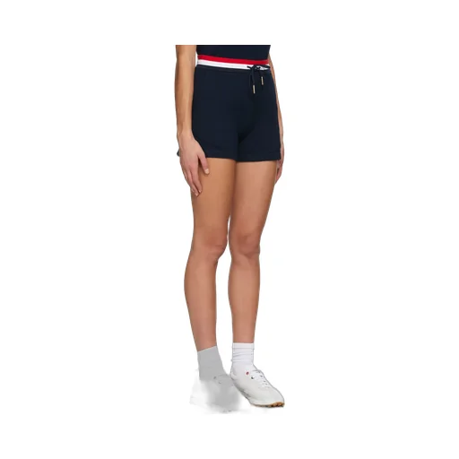 Tricolour-Waistband Seersucker Shorts