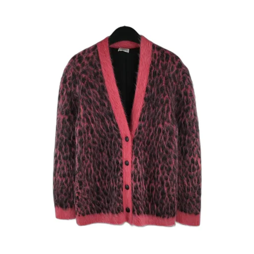 Saint Laurent Leopard Knitted Cardigan