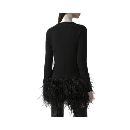 Saint Laurent Feather Hem Dress
