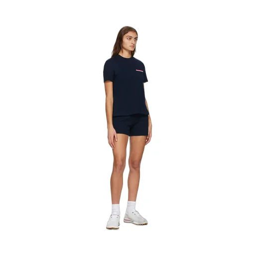 Tricolour-Waistband Seersucker Shorts