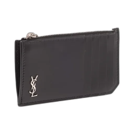 Saint Laurent Tiny Monogram Fragments Zip Card Case