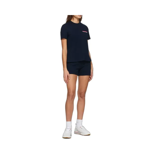 Tricolour-Waistband Seersucker Shorts