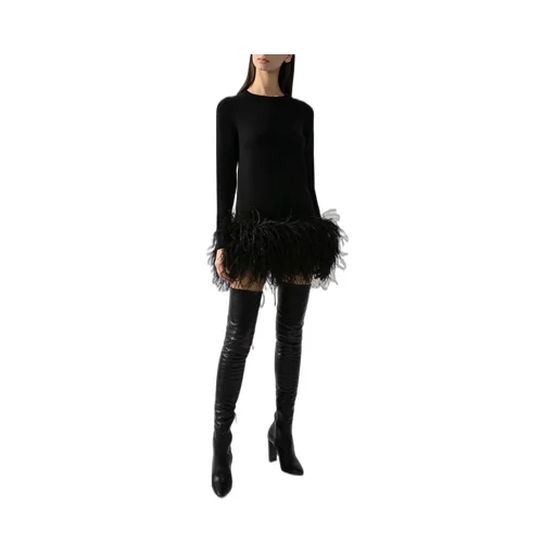 Saint Laurent Feather Hem Dress