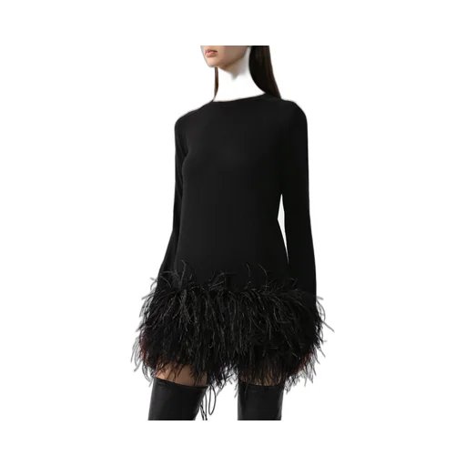 Saint Laurent Feather Hem Dress