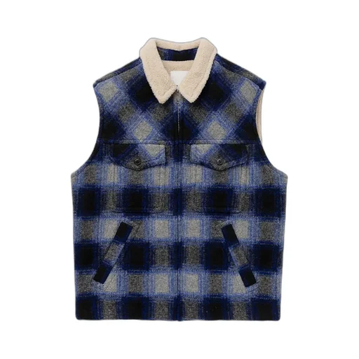 Isabel Marant Plaid Checked Zip-Up Gilet