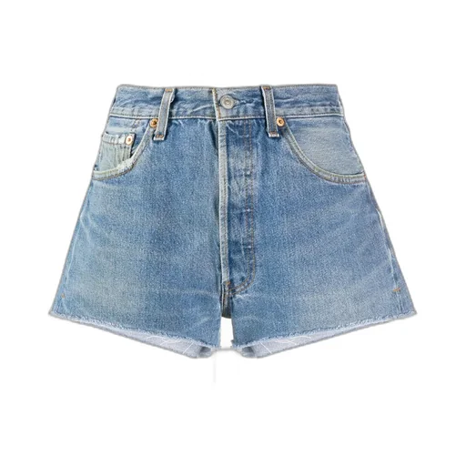 Re/Done Distressed Denim Shorts