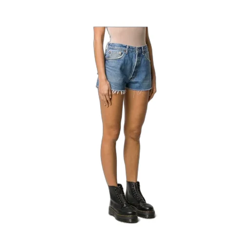 Re/Done Distressed Denim Shorts