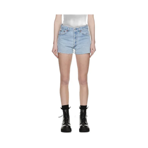 Re/Done Distressed Denim Shorts