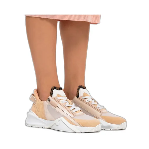 Low Top In Pink Nylon And Suede