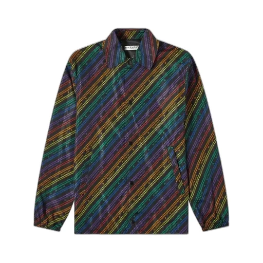 Chain-Print Buttoned Jacket