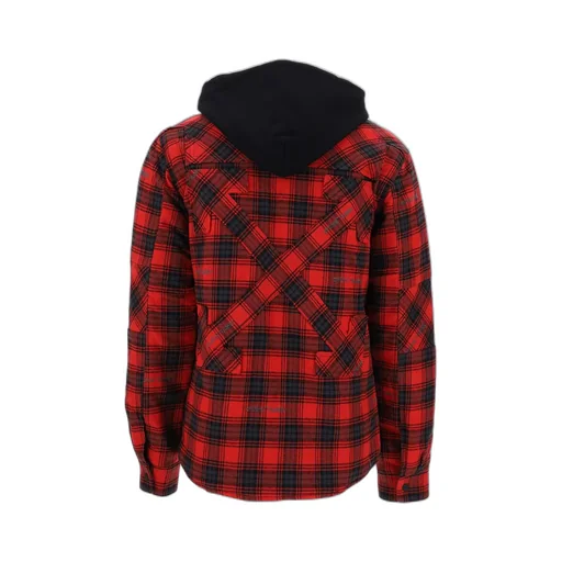 Hooded Checked Shirt Jacket