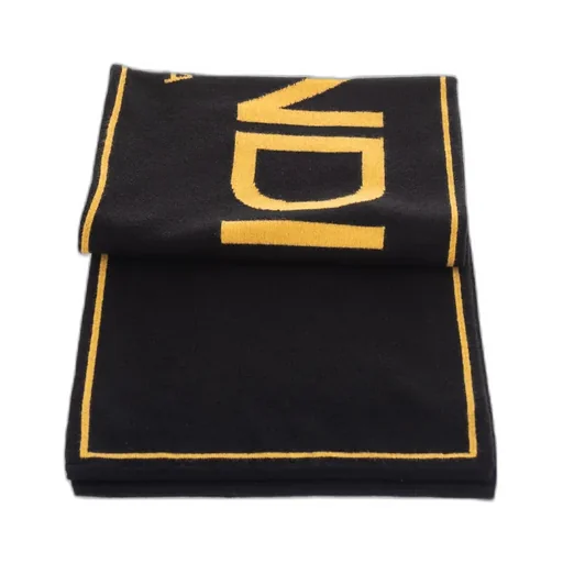 Logo-Intarsia Knitted Scarf