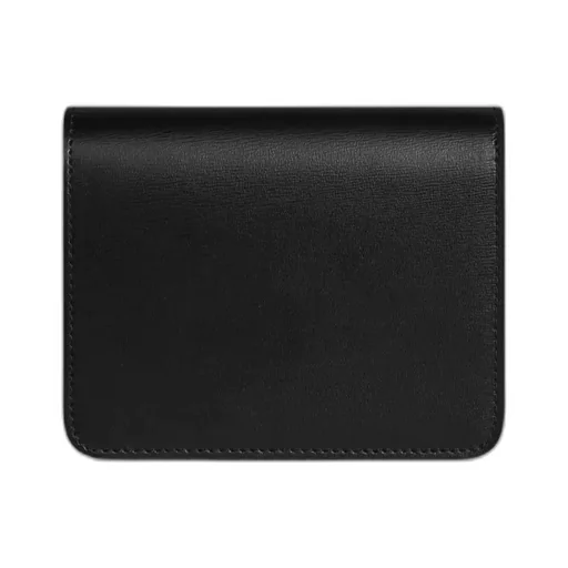 Triomphe Compact Wallet In Shiny Calfskin