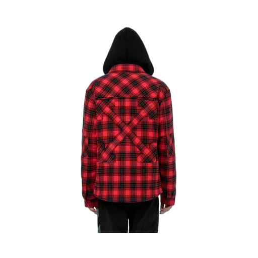 Hooded Checked Shirt Jacket