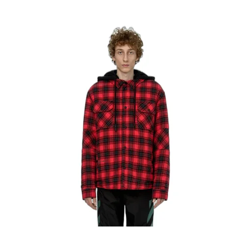 Hooded Checked Shirt Jacket