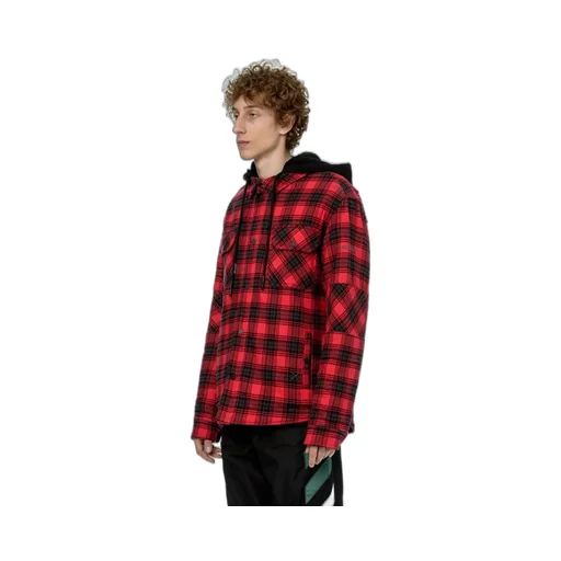 Hooded Checked Shirt Jacket