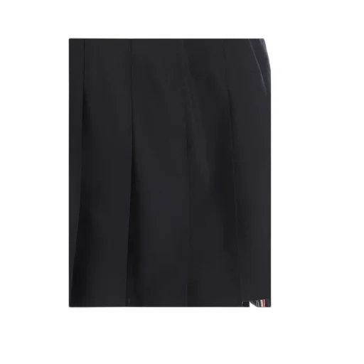 Asymmetric Pleated Miniskirt