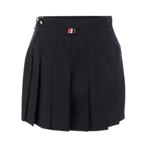 Asymmetric Pleated Miniskirt