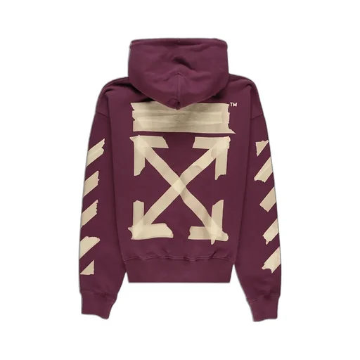 Tape Arrows Print Hoodie