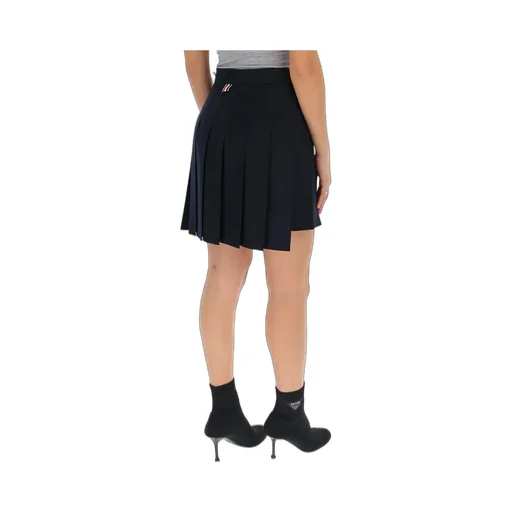 Asymmetric Pleated Miniskirt