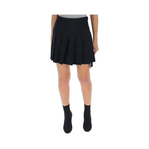 Asymmetric Pleated Miniskirt