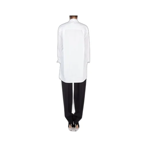 Scarf-Neck Poplin Blouse