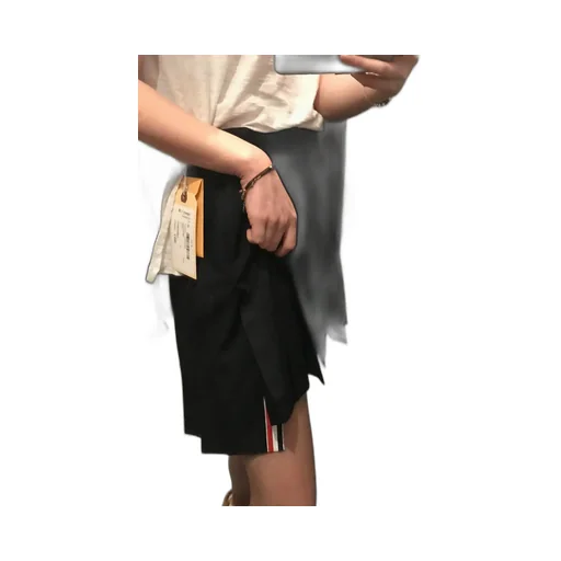 Asymmetric Pleated Miniskirt